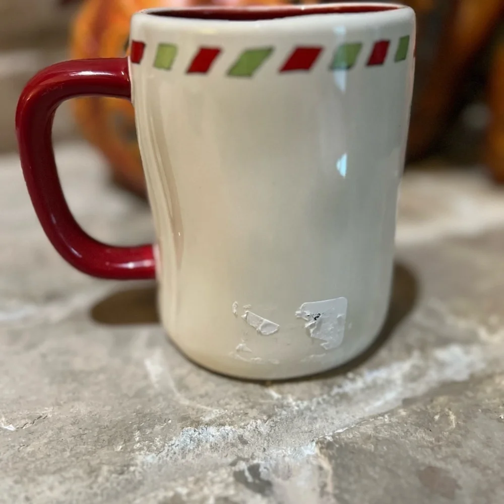 Rae Dunn Santa stop here Christmas mug. New, never used